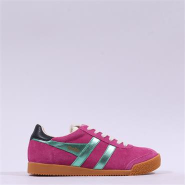 Gola Elan Glitz Retro Gumsole Trainer - Fuchsia Emerald